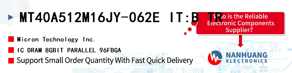 MT40A512M16JY-062E IT:B TR Micron IC DRAM 8GBIT PARALLEL 96FBGA