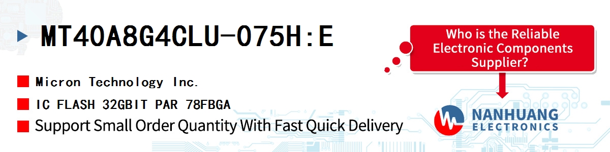 MT40A8G4CLU-075H:E Micron IC FLASH 32GBIT PAR 78FBGA
