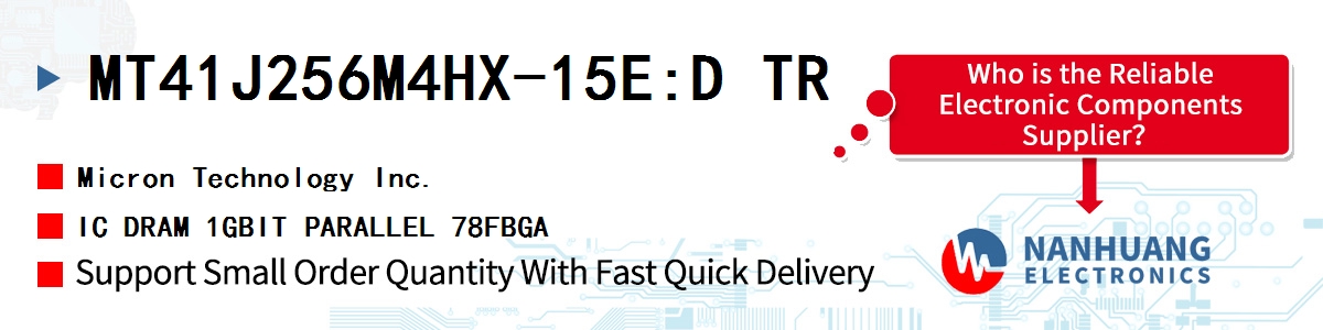 MT41J256M4HX-15E:D TR Micron IC DRAM 1GBIT PARALLEL 78FBGA