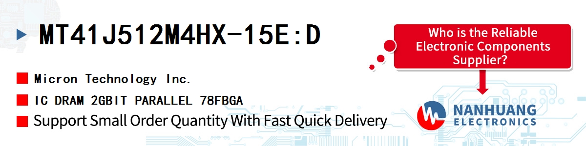 MT41J512M4HX-15E:D Micron IC DRAM 2GBIT PARALLEL 78FBGA