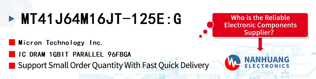 MT41J64M16JT-125E:G Micron IC DRAM 1GBIT PARALLEL 96FBGA