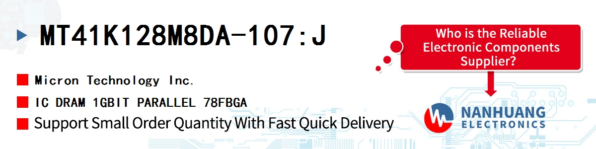 MT41K128M8DA-107:J Micron IC DRAM 1GBIT PARALLEL 78FBGA