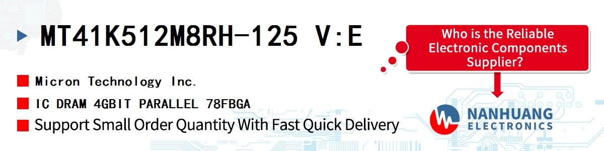 MT41K512M8RH-125 V:E Micron IC DRAM 4GBIT PARALLEL 78FBGA