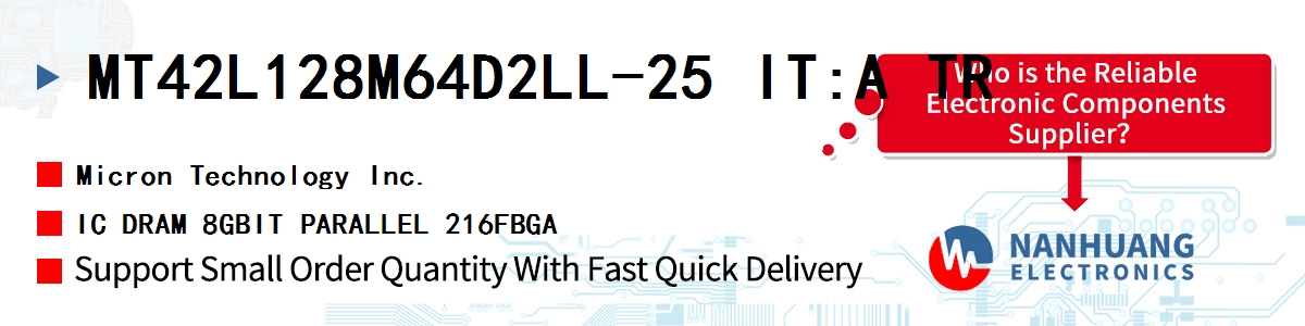 MT42L128M64D2LL-25 IT:A TR Micron IC DRAM 8GBIT PARALLEL 216FBGA