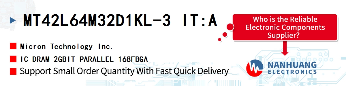 MT42L64M32D1KL-3 IT:A Micron IC DRAM 2GBIT PARALLEL 168FBGA