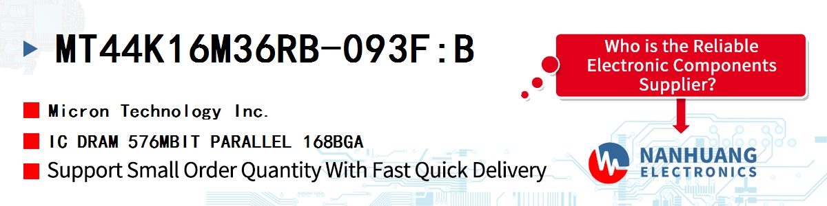 MT44K16M36RB-093F:B Micron IC DRAM 576MBIT PARALLEL 168BGA