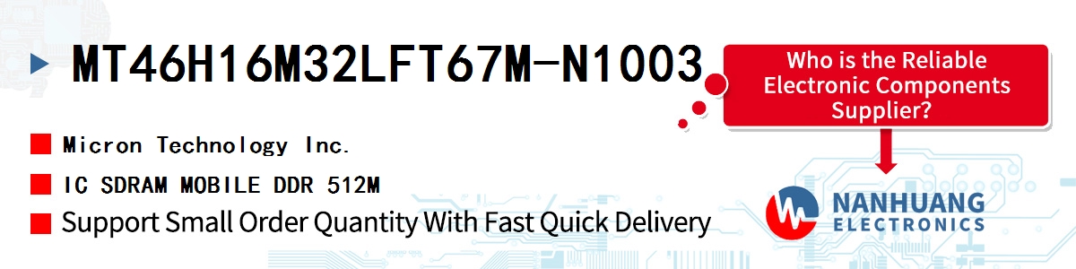 MT46H16M32LFT67M-N1003 Micron IC SDRAM MOBILE DDR 512M