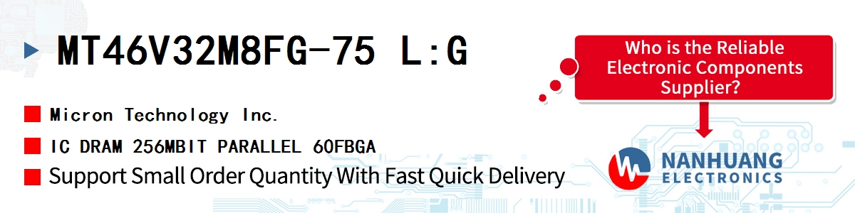 MT46V32M8FG-75 L:G Micron IC DRAM 256MBIT PARALLEL 60FBGA