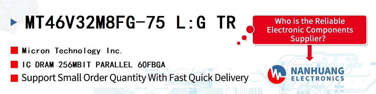 MT46V32M8FG-75 L:G TR Micron IC DRAM 256MBIT PARALLEL 60FBGA