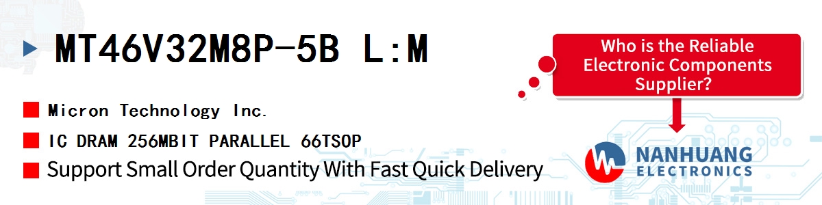 MT46V32M8P-5B L:M Micron IC DRAM 256MBIT PARALLEL 66TSOP