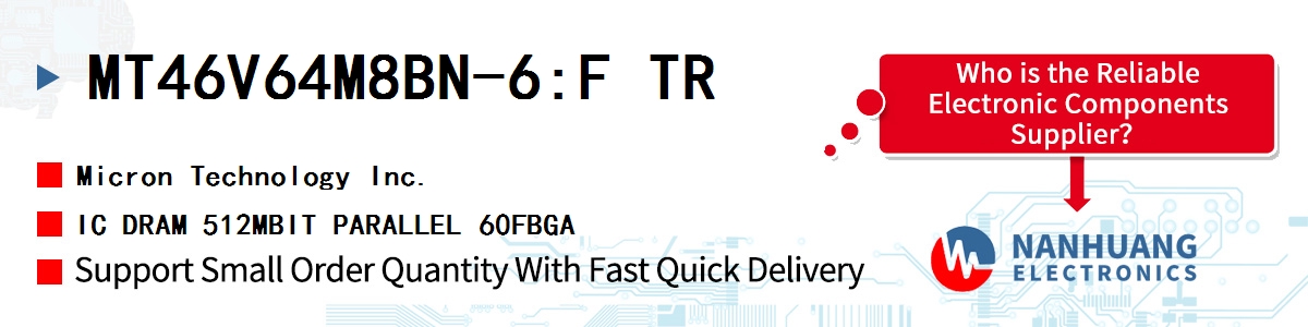 MT46V64M8BN-6:F TR Micron IC DRAM 512MBIT PARALLEL 60FBGA