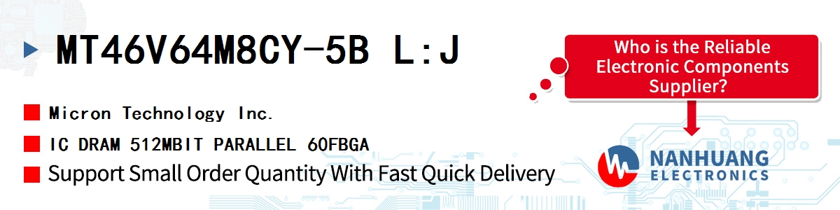 MT46V64M8CY-5B L:J Micron IC DRAM 512MBIT PARALLEL 60FBGA