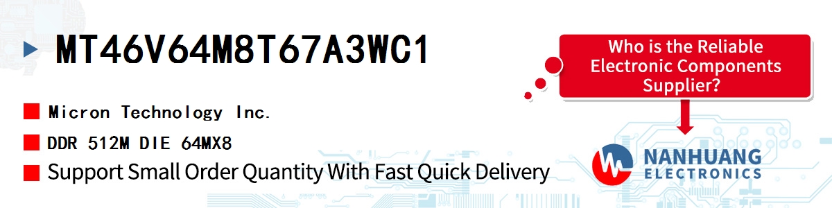 MT46V64M8T67A3WC1 Micron DDR 512M DIE 64MX8