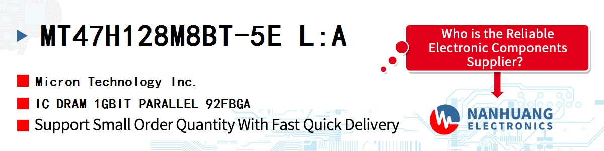 MT47H128M8BT-5E L:A Micron IC DRAM 1GBIT PARALLEL 92FBGA