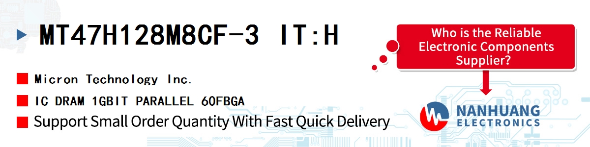 MT47H128M8CF-3 IT:H Micron IC DRAM 1GBIT PARALLEL 60FBGA