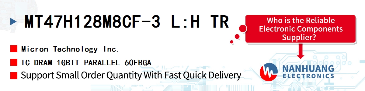 MT47H128M8CF-3 L:H TR Micron IC DRAM 1GBIT PARALLEL 60FBGA