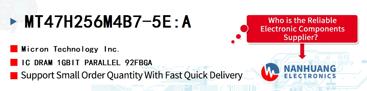 MT47H256M4B7-5E:A Micron IC DRAM 1GBIT PARALLEL 92FBGA