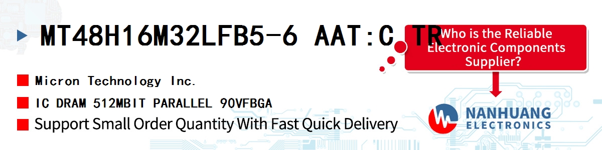 MT48H16M32LFB5-6 AAT:C TR Micron IC DRAM 512MBIT PARALLEL 90VFBGA
