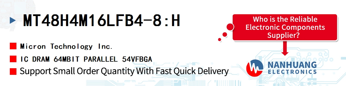 MT48H4M16LFB4-8:H Micron IC DRAM 64MBIT PARALLEL 54VFBGA