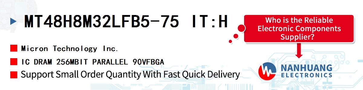 MT48H8M32LFB5-75 IT:H Micron IC DRAM 256MBIT PARALLEL 90VFBGA