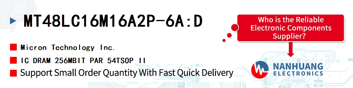 MT48LC16M16A2P-6A:D Micron IC DRAM 256MBIT PAR 54TSOP II
