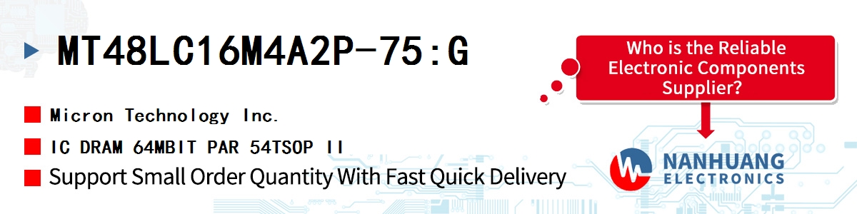 MT48LC16M4A2P-75:G Micron IC DRAM 64MBIT PAR 54TSOP II