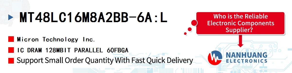 MT48LC16M8A2BB-6A:L Micron IC DRAM 128MBIT PARALLEL 60FBGA