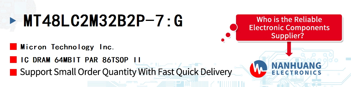 MT48LC2M32B2P-7:G Micron IC DRAM 64MBIT PAR 86TSOP II