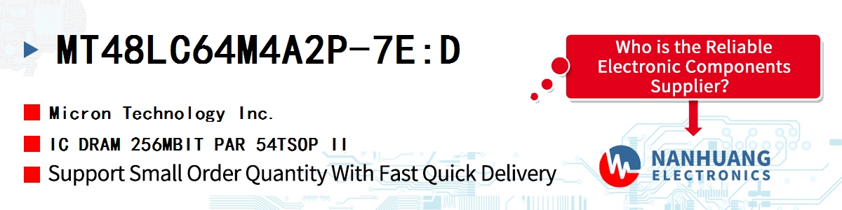 MT48LC64M4A2P-7E:D Micron IC DRAM 256MBIT PAR 54TSOP II