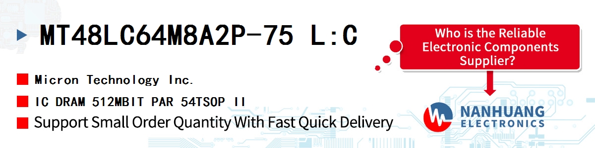 MT48LC64M8A2P-75 L:C Micron IC DRAM 512MBIT PAR 54TSOP II