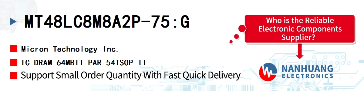 MT48LC8M8A2P-75:G Micron IC DRAM 64MBIT PAR 54TSOP II