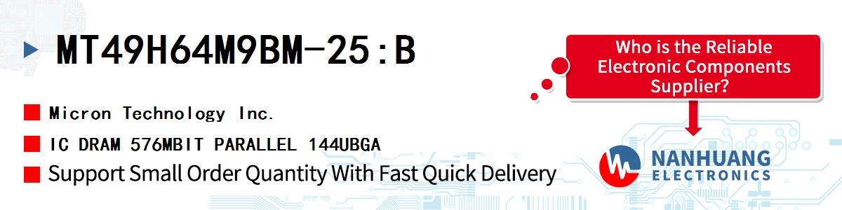 MT49H64M9BM-25:B Micron IC DRAM 576MBIT PARALLEL 144UBGA