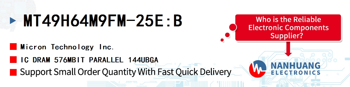 MT49H64M9FM-25E:B Micron IC DRAM 576MBIT PARALLEL 144UBGA