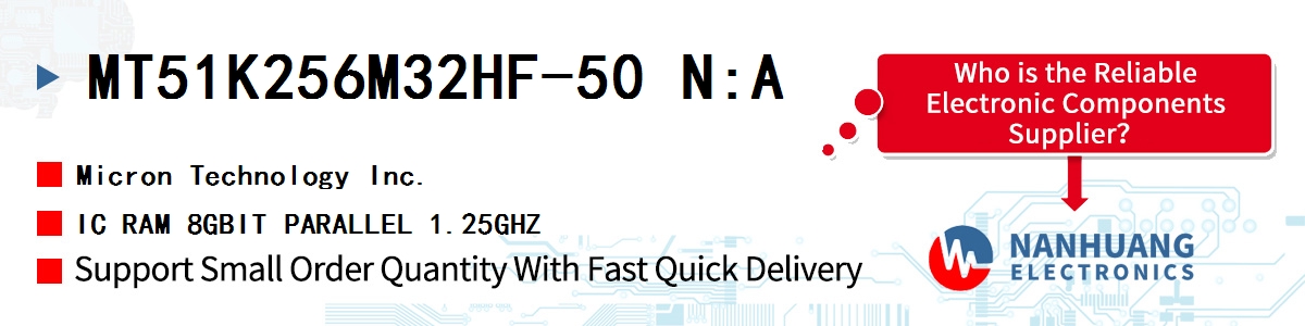 MT51K256M32HF-50 N:A Micron IC RAM 8GBIT PARALLEL 1.25GHZ