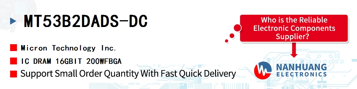 MT53B2DADS-DC Micron IC DRAM 16GBIT 200WFBGA
