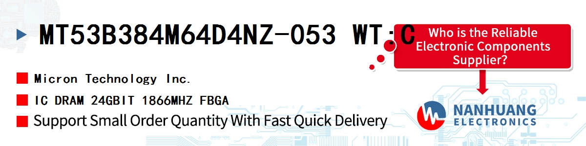 MT53B384M64D4NZ-053 WT:C Micron IC DRAM 24GBIT 1866MHZ FBGA