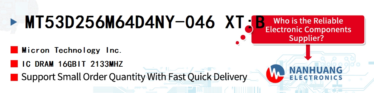 MT53D256M64D4NY-046 XT:B Micron IC DRAM 16GBIT 2133MHZ