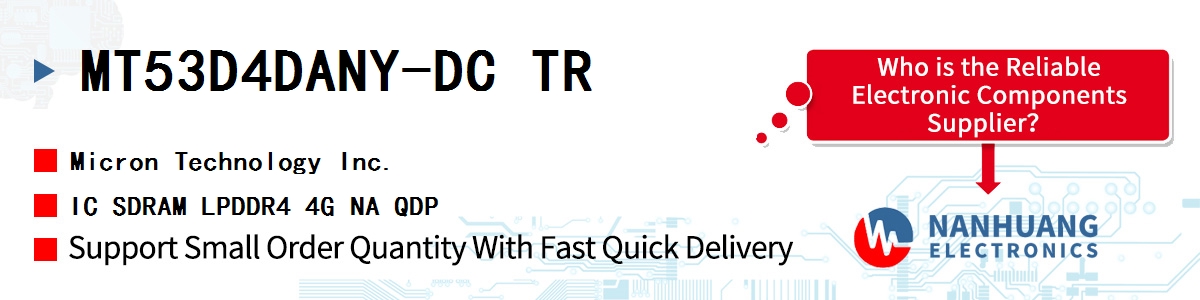 MT53D4DANY-DC TR Micron IC SDRAM LPDDR4 4G NA QDP