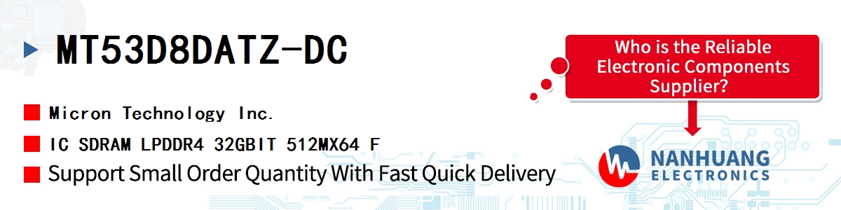 MT53D8DATZ-DC Micron IC SDRAM LPDDR4 32GBIT 512MX64 F