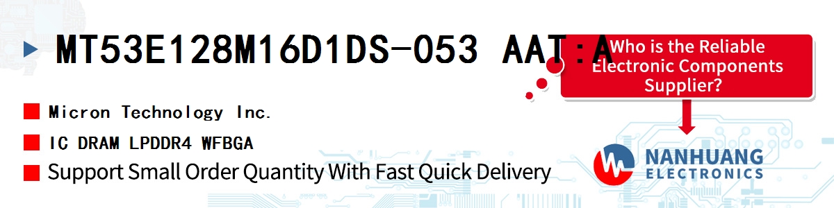 MT53E128M16D1DS-053 AAT:A Micron IC DRAM LPDDR4 WFBGA