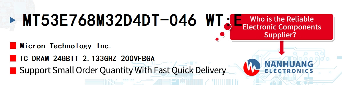 MT53E768M32D4DT-046 WT:E Micron IC DRAM 24GBIT 2.133GHZ 200VFBGA