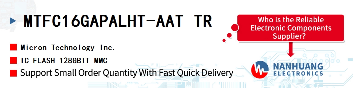 MTFC16GAPALHT-AAT TR Micron IC FLASH 128GBIT MMC