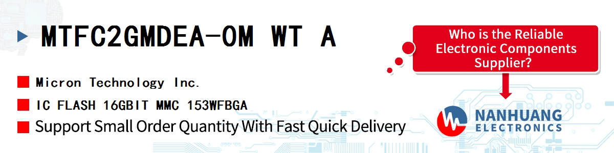 MTFC2GMDEA-0M WT A Micron IC FLASH 16GBIT MMC 153WFBGA