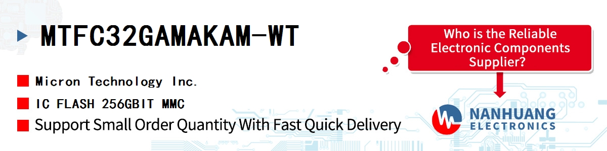 MTFC32GAMAKAM-WT Micron IC FLASH 256GBIT MMC