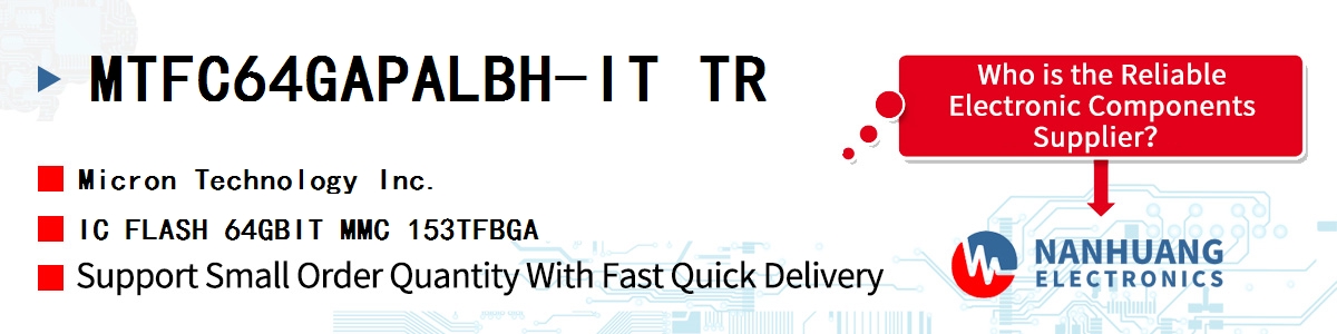 MTFC64GAPALBH-IT TR Micron IC FLASH 64GBIT MMC 153TFBGA