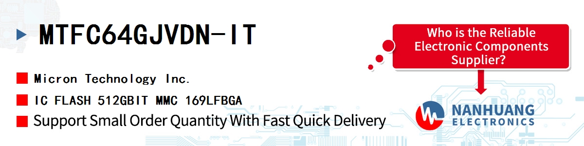 MTFC64GJVDN-IT Micron IC FLASH 512GBIT MMC 169LFBGA