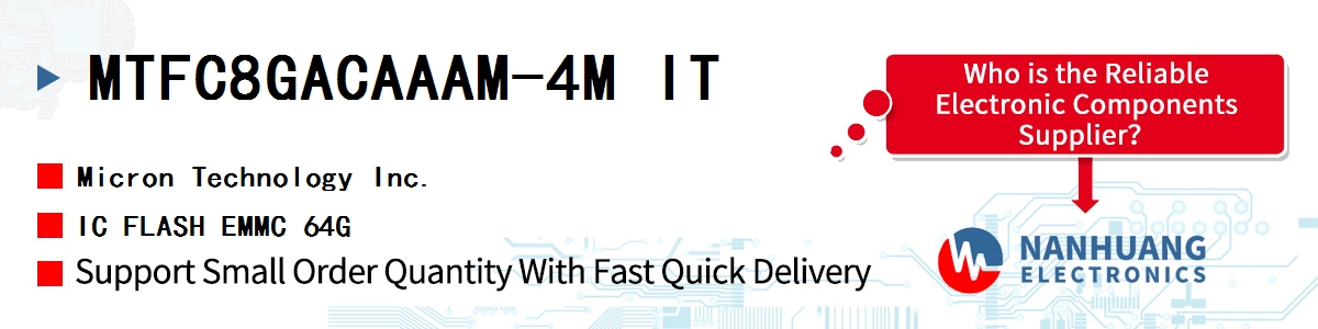 MTFC8GACAAAM-4M IT Micron IC FLASH EMMC 64G