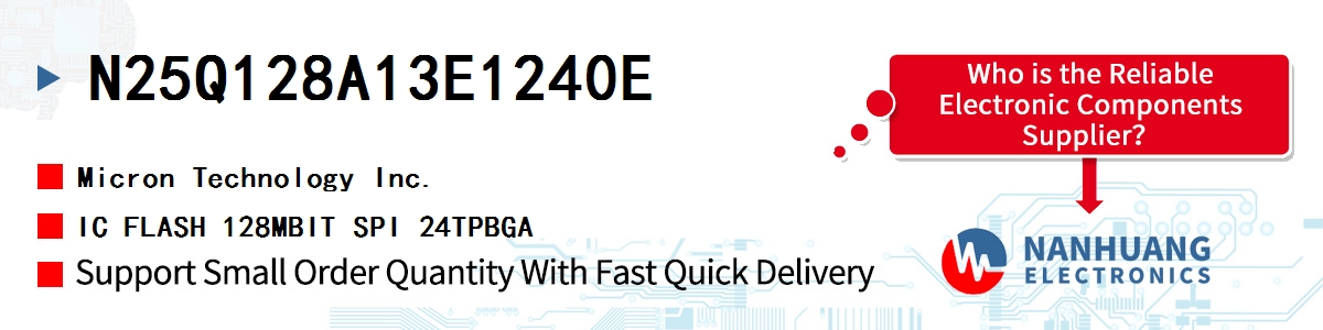 N25Q128A13E1240E Micron IC FLASH 128MBIT SPI 24TPBGA