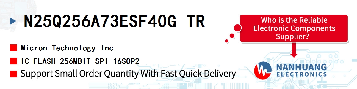 N25Q256A73ESF40G TR Micron IC FLASH 256MBIT SPI 16SOP2