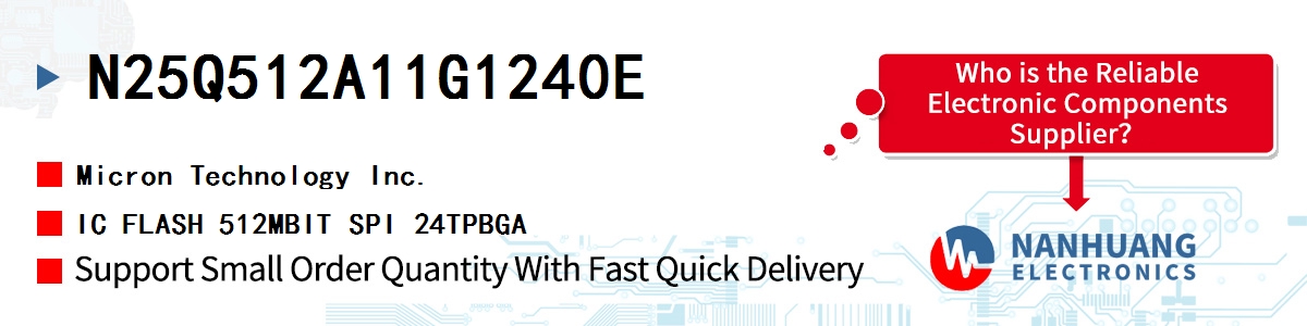 N25Q512A11G1240E Micron IC FLASH 512MBIT SPI 24TPBGA